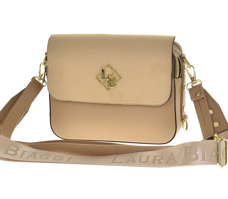 Torebka kuferek Laura Biaggi  beżowy