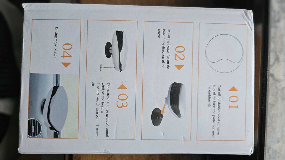 Aquecedor desembaciador 12V, ficha de isqueiro.