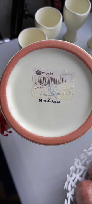 Garrafa e 6 copos em ceramica da Molde