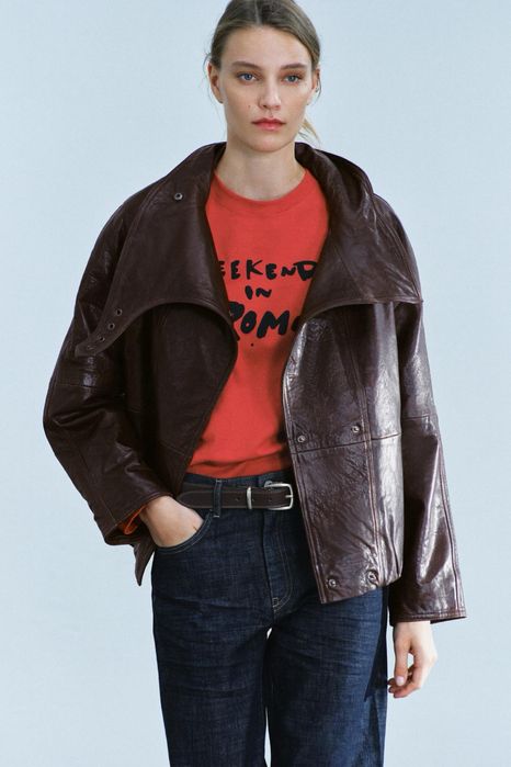 Шкіряна куртка Zara Розмір М