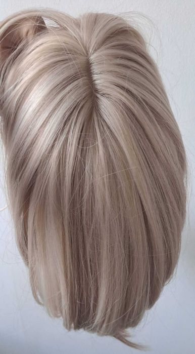 Peruka Blond z Grzywką | Ombre Ash Blonde