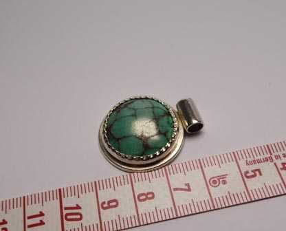 Srebrna zawieszka turkusowa ozdoba