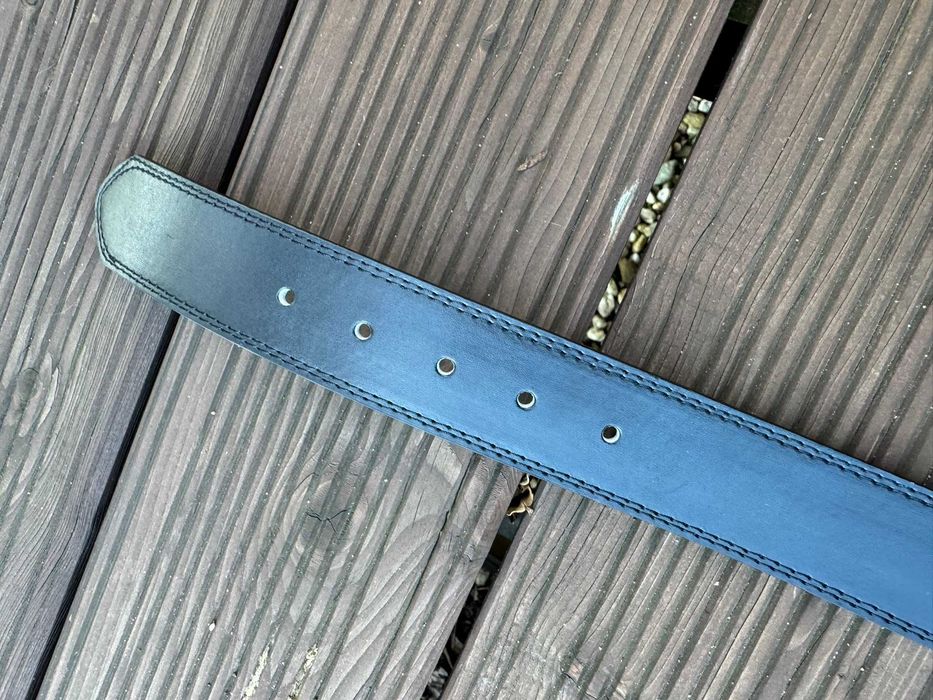 czarny męski skórzany pasek Leather belt