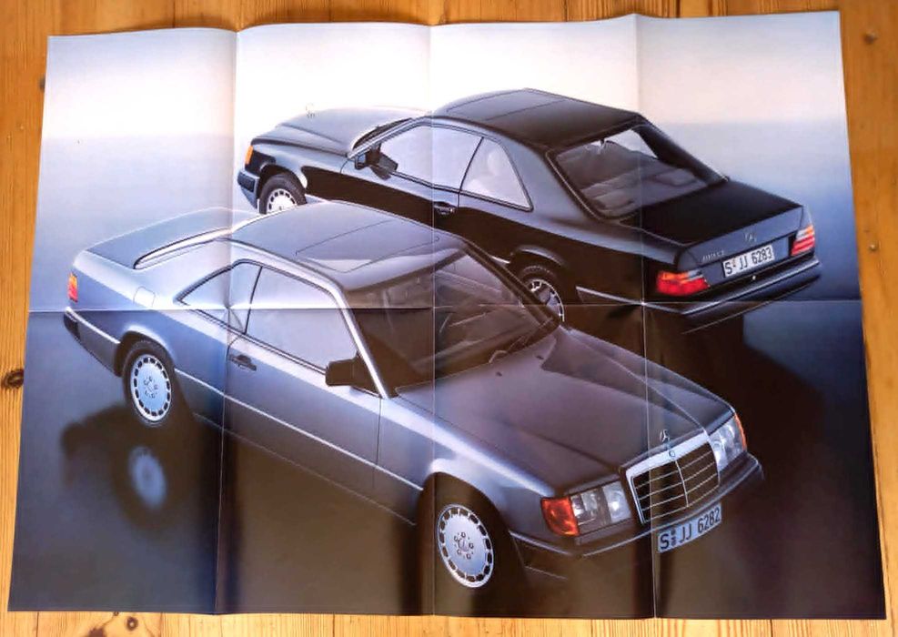 Plakat poster Mercedes Benz W124 Coupe 59x83 cm