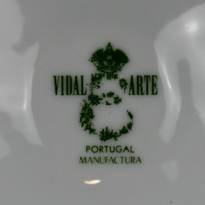 Palmatória com pega Porcelana Vidal Arte, Azul e Dourado