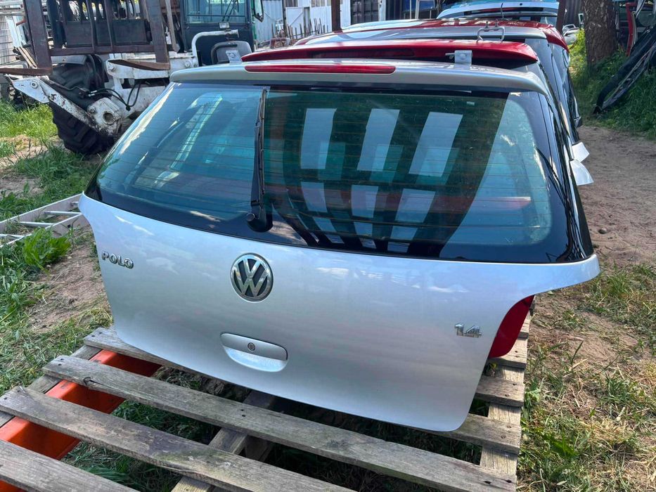 klapa bagażnika tył tylna szyba pokrywa maska Vw polo okular 9n IV oczko lift fl srebna kompletna kpl