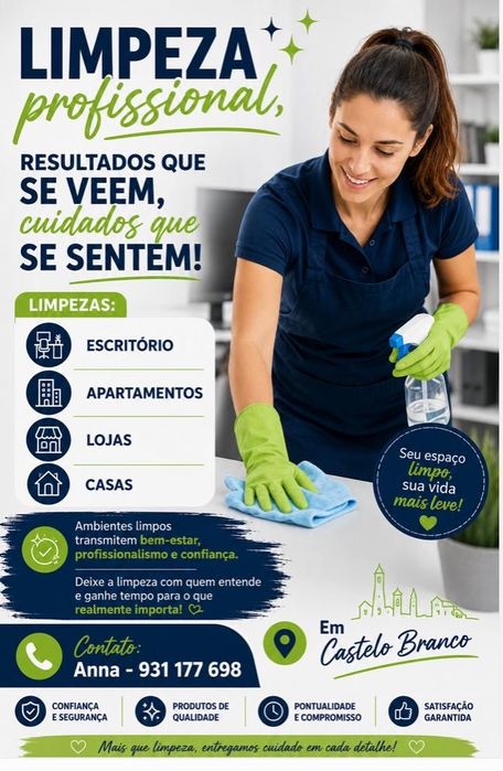Limpeza de residencias e empresas