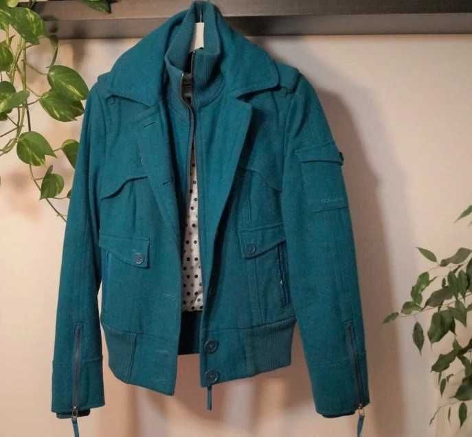 QS by S.Oliver kurtka zimowa z wełny płaszczyk kurteczka bomber - S