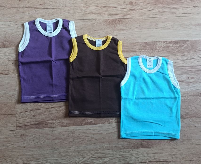 Podkoszulki 3 pack roz 74 B/R