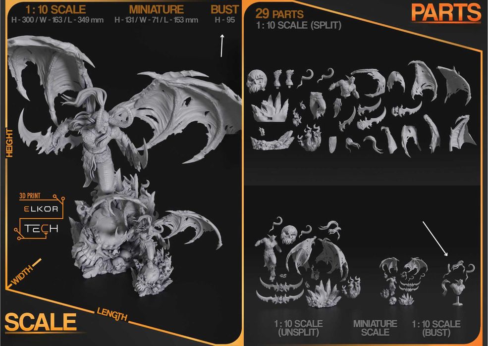 Illidan Stormrage z World of Warcraft WoW – Popiersie Kolekcjonerskie