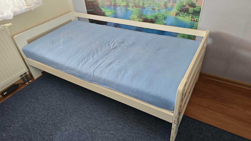Łóżko dziecięce drewniane 90x180 z szufladami