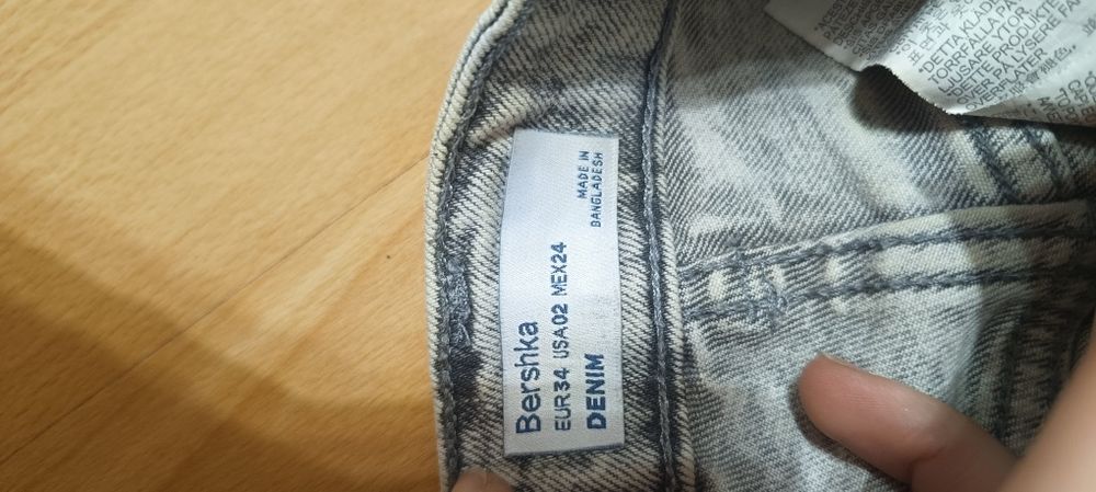 Spodenki szorty Bershka 34 XS szare krótkie