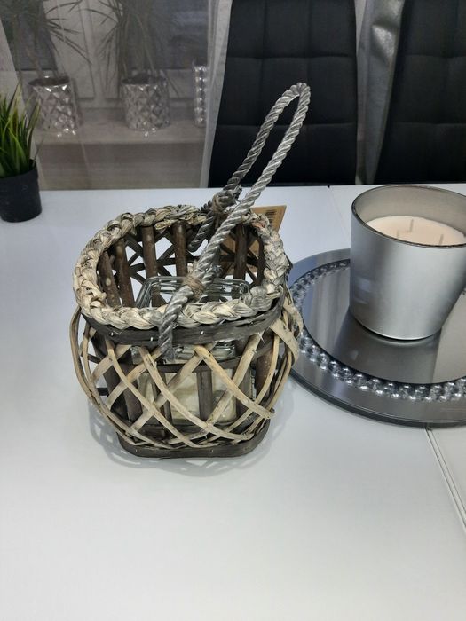 Wiklinowa latarenka lampion sznurek wisząca