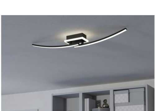 Lampa sufitowa LED Eglo Lungolago 901217 czarna nowoczesna 1450lm 4000