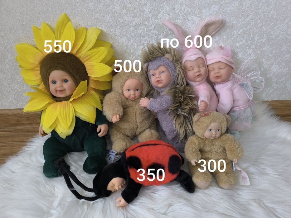 Колекційна лялька  спляча фея зайчик їжачок Anne Geddes