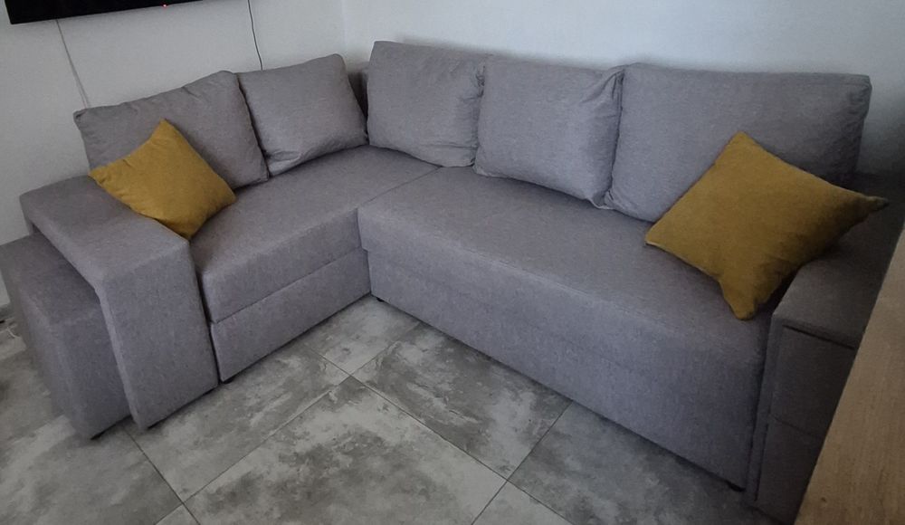Narożnik komplet wypoczynkowy kanapa sofa  Madryt z funkcją spania