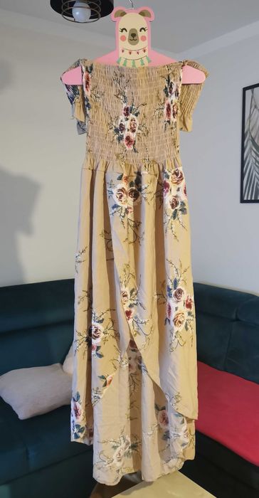 Sukienka długa na lato w kwiaty