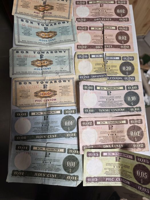 Banknoty PRL Bony
