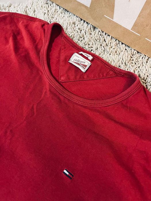 Hilfifer L 40 meska koszulka czerwona t-shirt