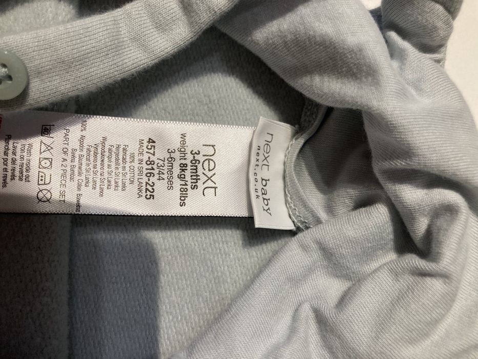 Spodnie NEXT ogrodniczki rozmiar 68 rampers