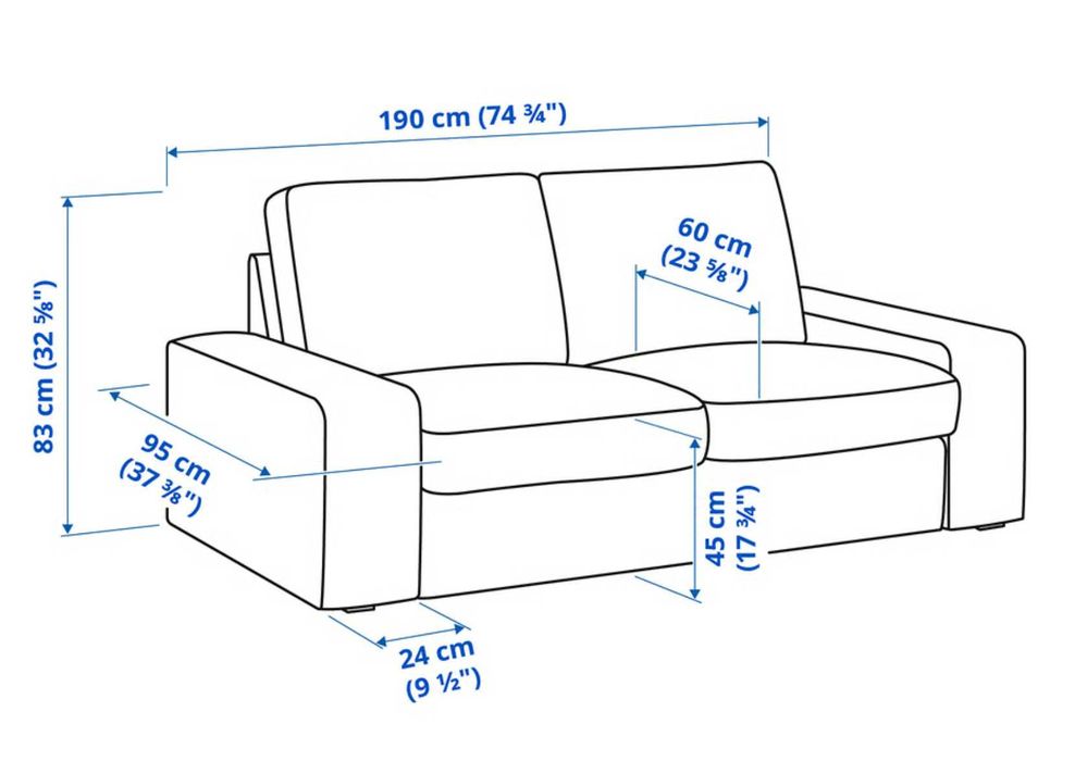 KIVIK Sofá 2 lugares, bom estado
