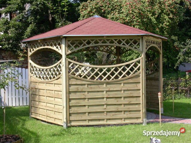 ALTANA ogrodowa drewniana sześciokątna PERGOLA z drewna ŻARY Lubuskie