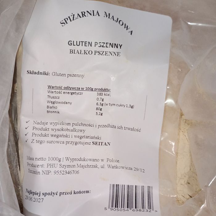 Gluten pszenny, białko pszenne, seitan