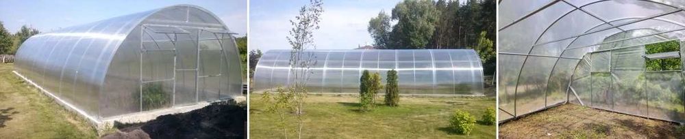 Duży  tunel gospodarczy o wymiarach 5x10 z poliwęglanem 8 mm SOLIDNY