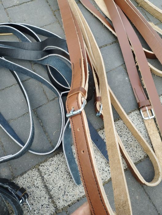 Lejce skórzane 6m poł.szyte trokiem