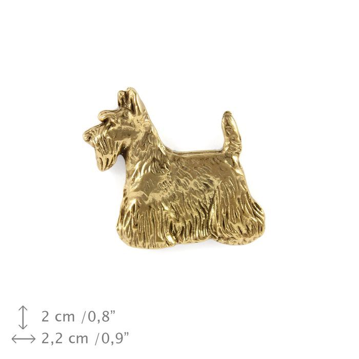 Terier szkocki pin pozłocony w pudełku Art-Dog