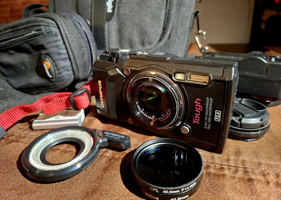 Aparat Olympus tough tg 5 zestaw bogaty