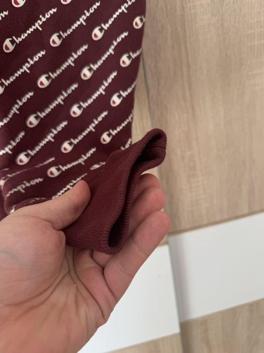 Bluza Champion S reverse wave 00s monogram spellout crewneck vintage