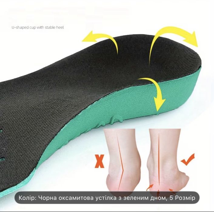 Ортопедичні устілки стельки дитячі каркасні обрізні 25-26 розмір