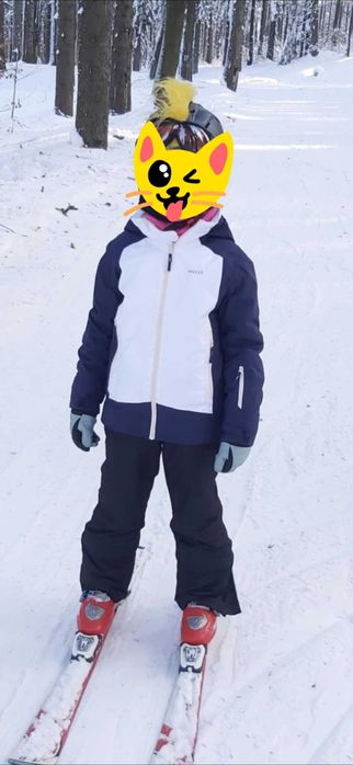 KURTKA NARCIARSKA rozmiar 134+ Rękawice narciarskie  + bielizna termo