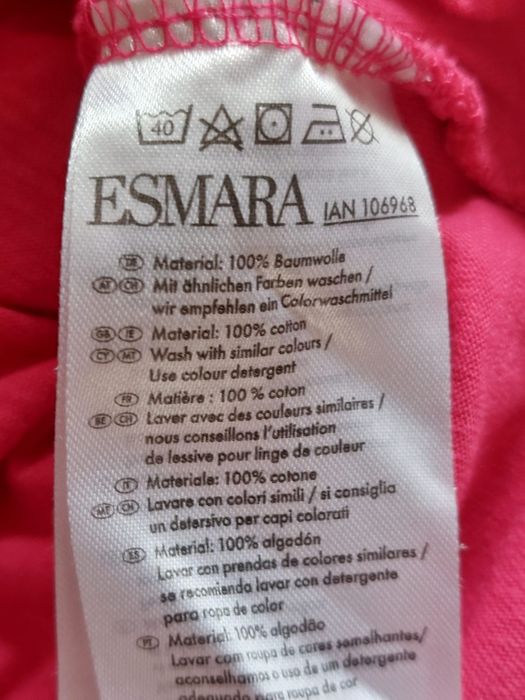 Kombinezon krótki, bawełna, fuksja. Esmara. M