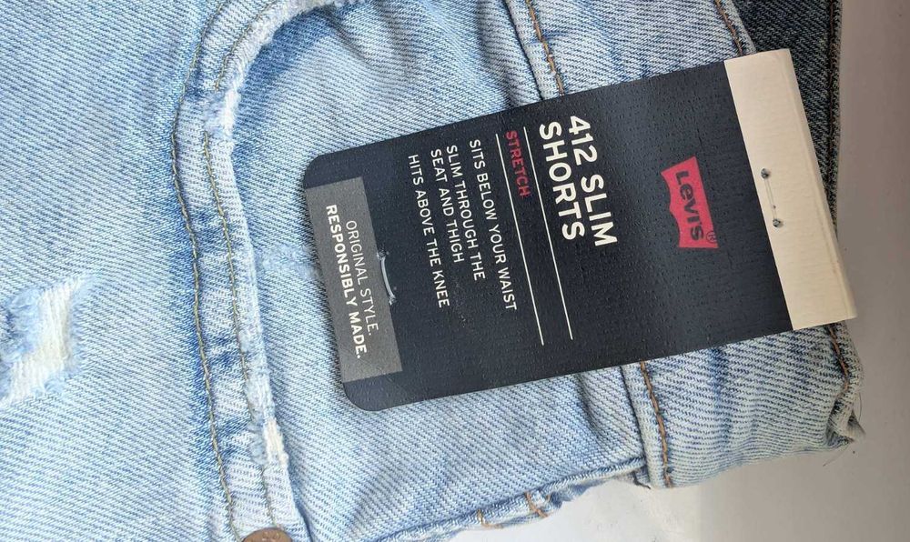 Продам джинсові шорти Levis 412 Slim 9" Men's Shorts