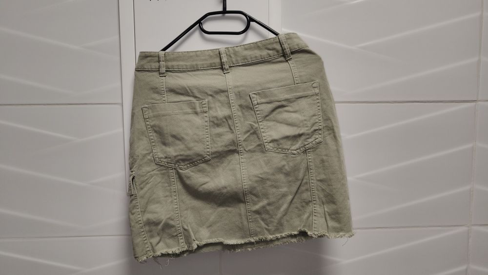 Spódnica Zara r. S pas 72 cm khaki