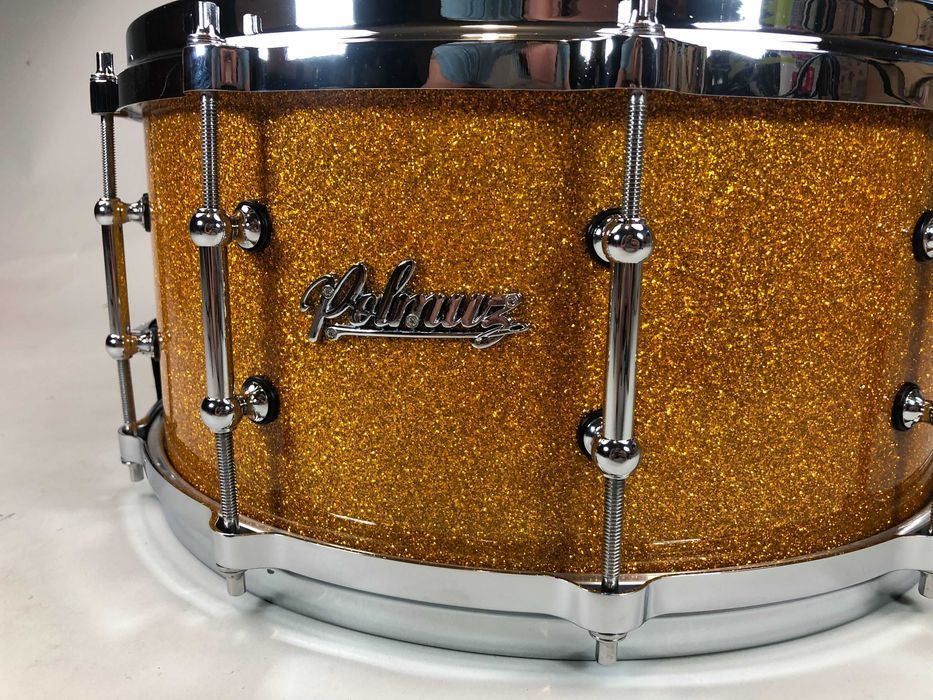 Polmuz Maple Snare 14" x 6,5" | Gold Sparkle | Die-Cast | 10 Lugs