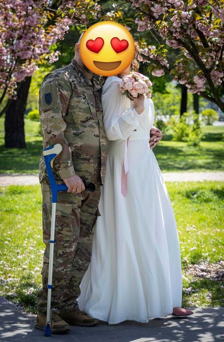 Весільна шифонова сукня. PLUS SIZE А-силует, бохо. Спинка на корсеті