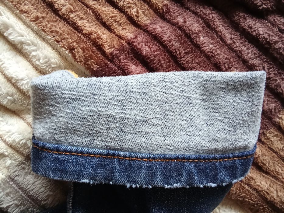 Джинсы теплые мом
