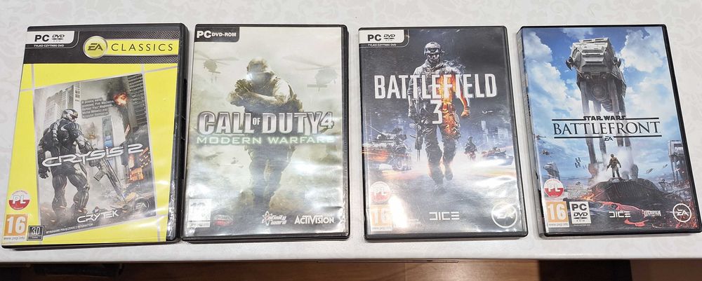 Gry Na PC -Crysis 2 -Call of Duty 4 Modern Warfare -Battlefield 3 -Star Wars Battlefront