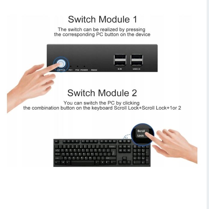 Przełacznik switch HDMI KVM PWAY 2 PORT USB 2.0
