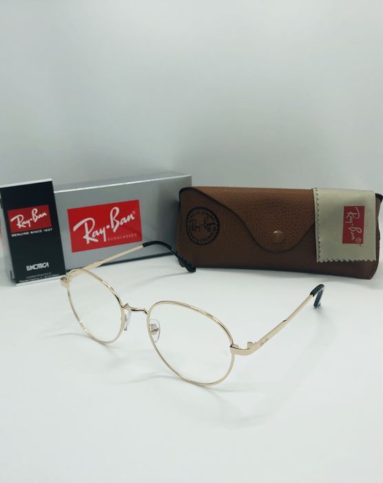 Круглые очки для стиля, имиджа|Оправа Ray Ban Round Metal 663 R-Gold