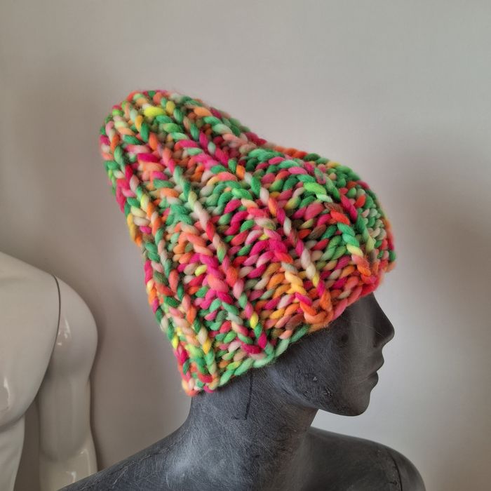 czapka handmade wełna merino