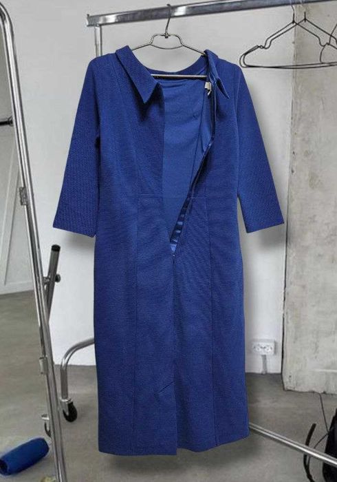 Платье миди в рубчик Hobbs демисезонное в классическом стиле