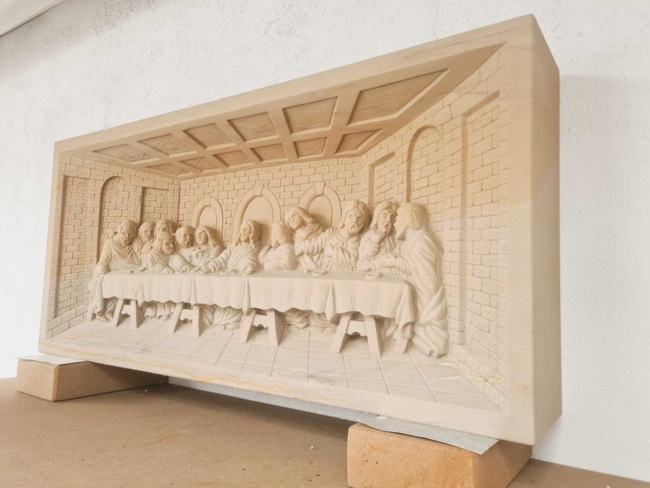 100. Płaskorzeźba „Ostatnia Wieczerza” | Piaskowiec | 120×55×20 cm