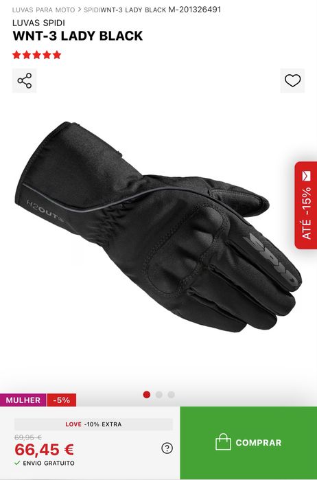 Luvas motard mulher