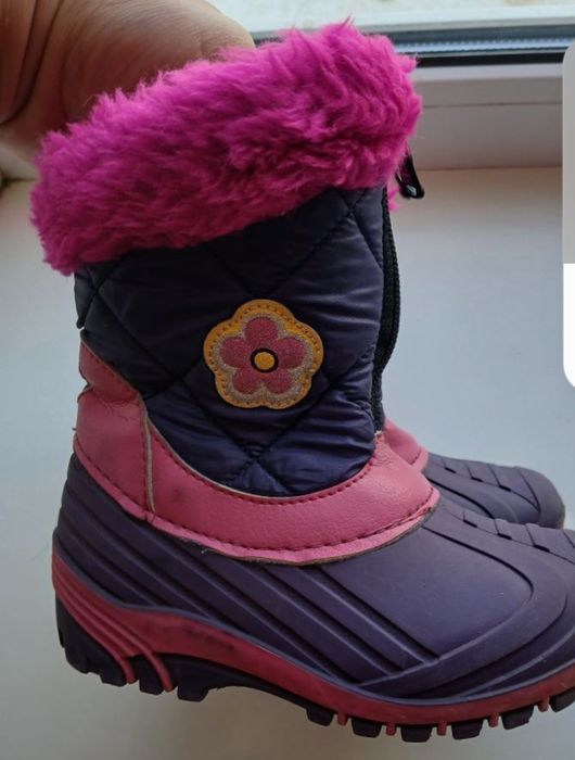 Сапоги девочку непромокаемые зима  р.24