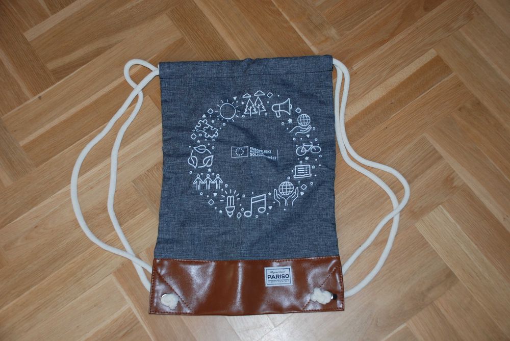 Szaro-brązowa torba-worek