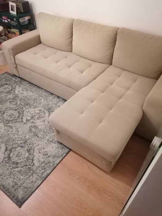 Sofá Cama com Chaise Longue